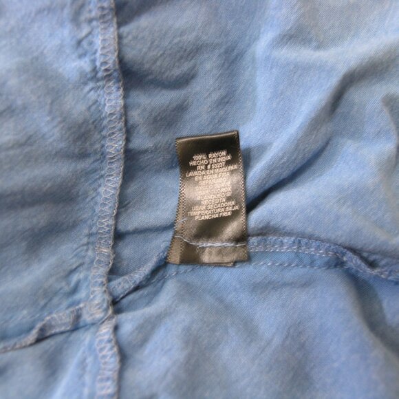 Mile Gabrielle Blue tiered Rayon skirt Size Large - Picture 6 of 12